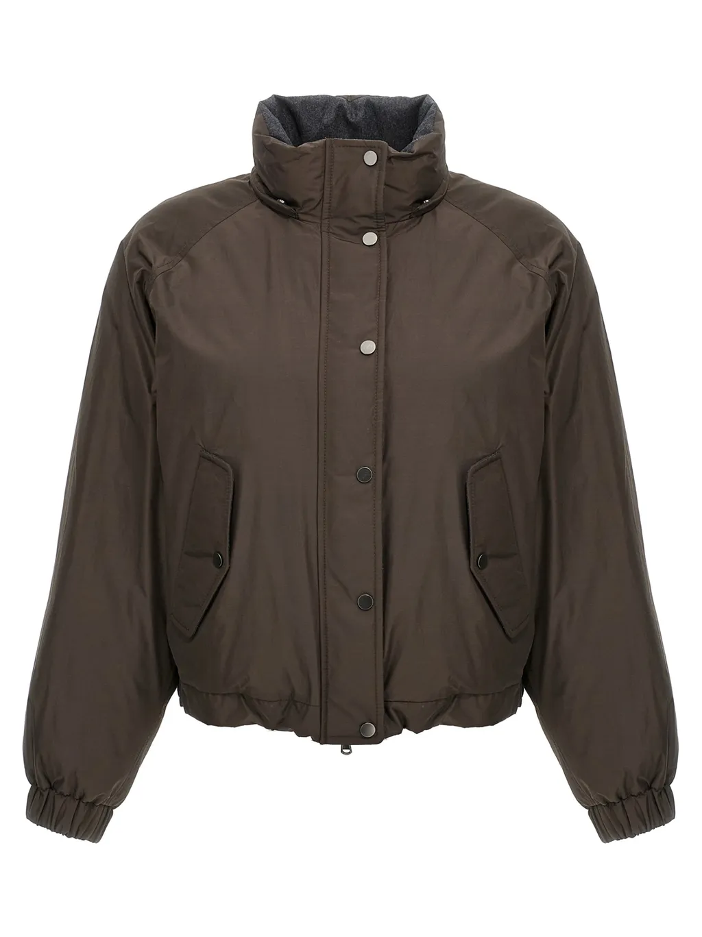 Brunello Cucinelli Buttoned Cropped Down Jacket