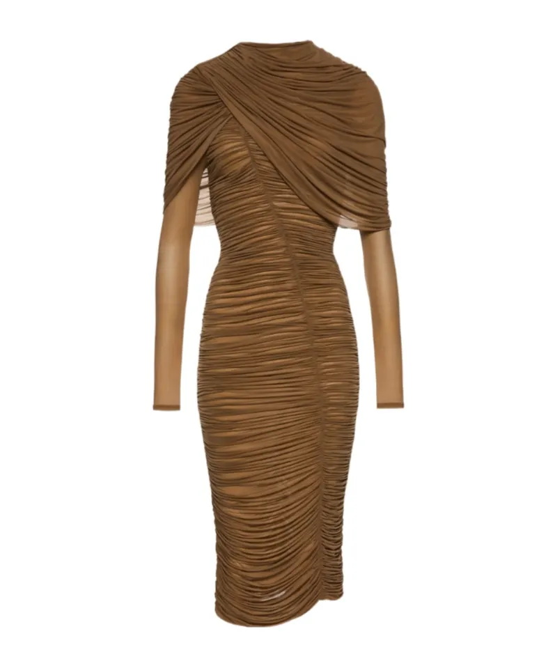 Draped Midi Dress