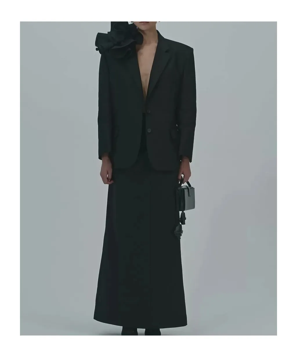 Magda Butrym Classic Flower Appliqué Blazer