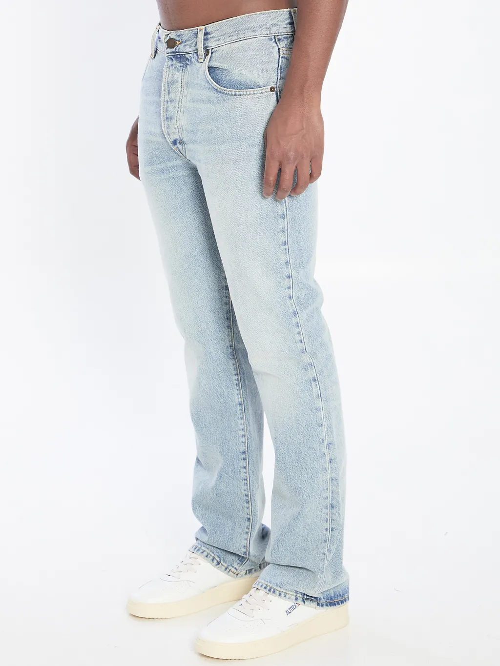 Light-Wash Five-Pockets Bootcut Jeans