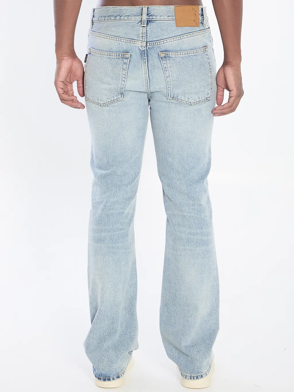 Light-Wash Five-Pockets Bootcut Jeans