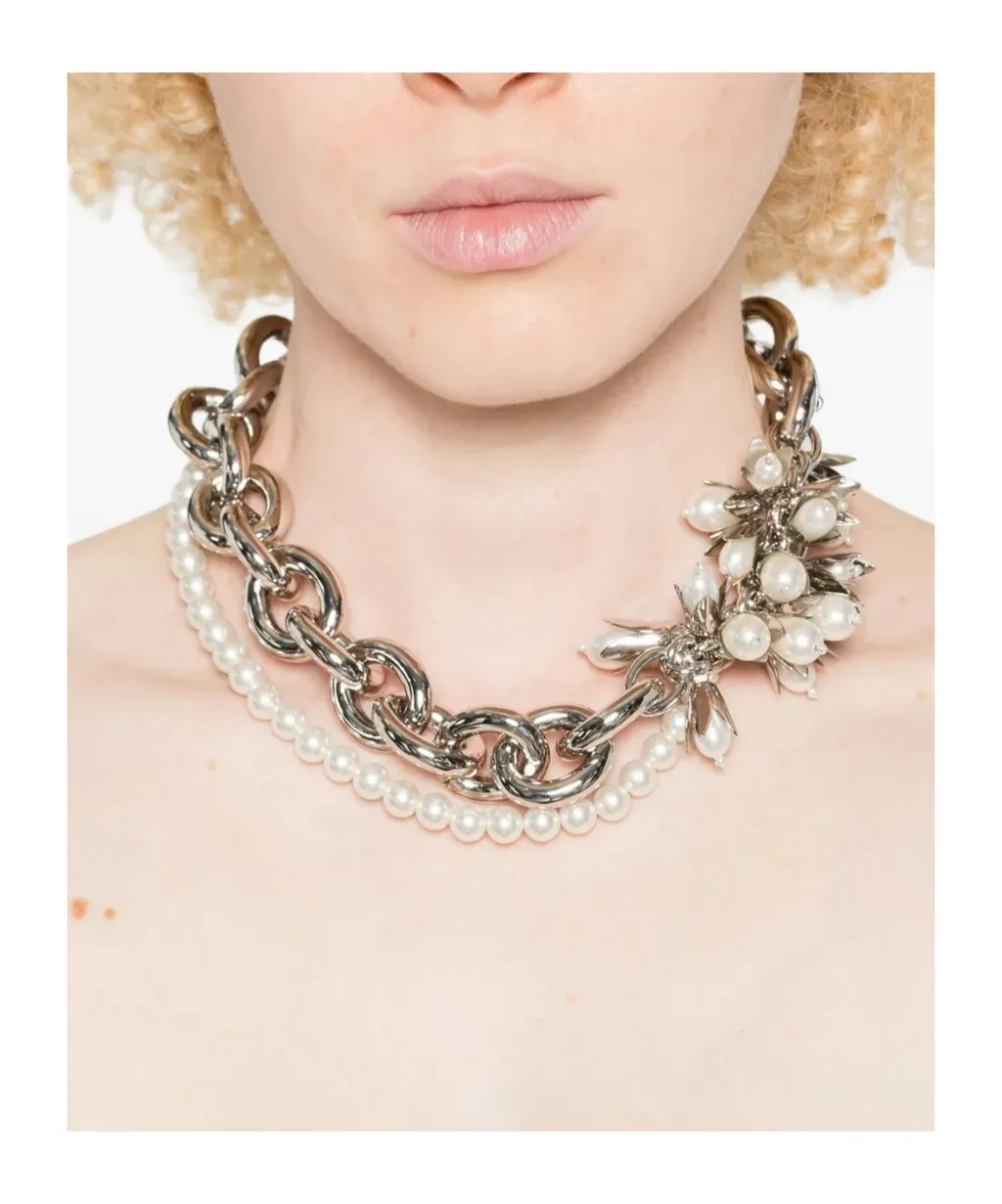 Simone Rochae Embellished Chunky Chain Necklace