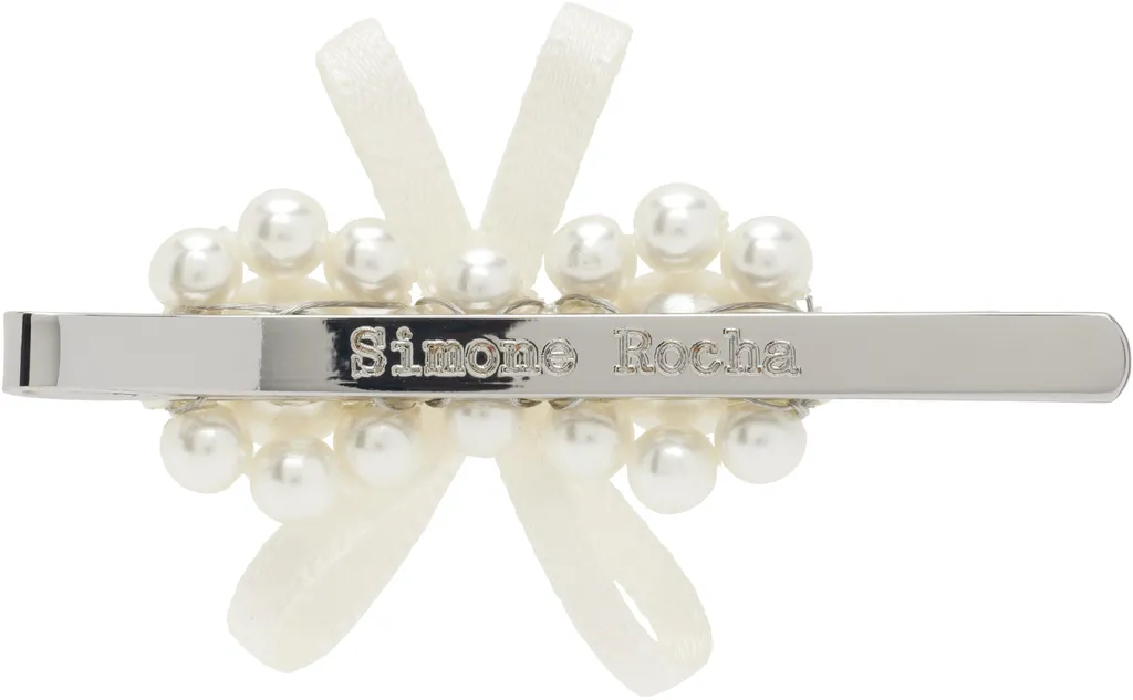 Simone Rocha Petite Bow Mini Flower Hair Clip