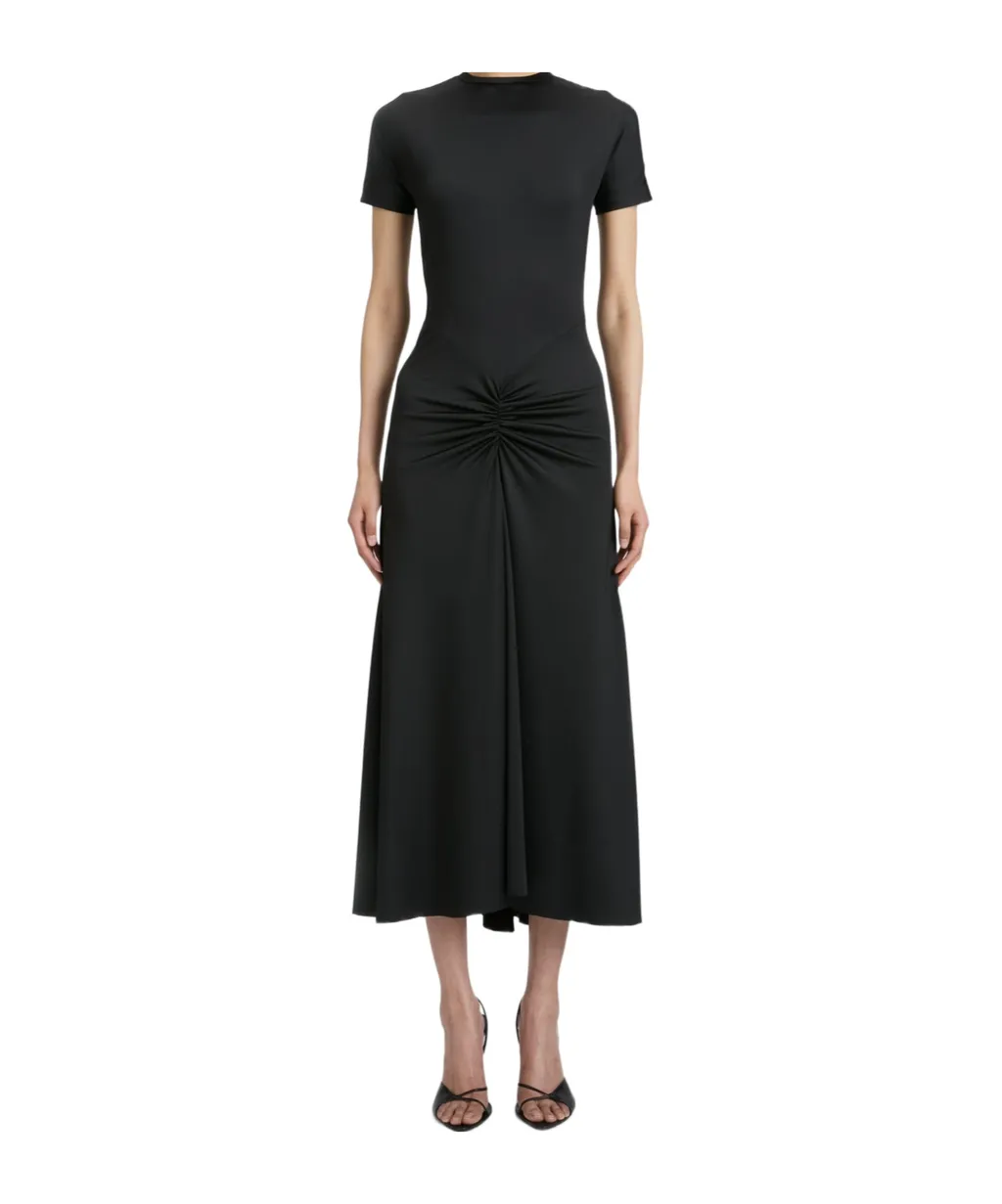 Gathered Waist Midi Dress