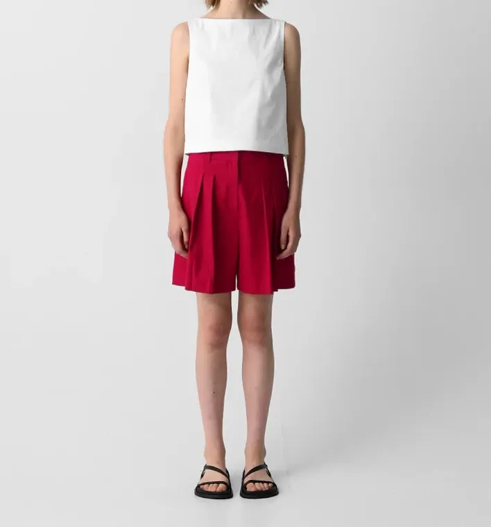 Pleated Front Shorts