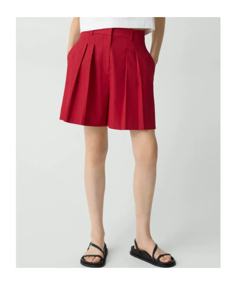 Pleated Front Shorts