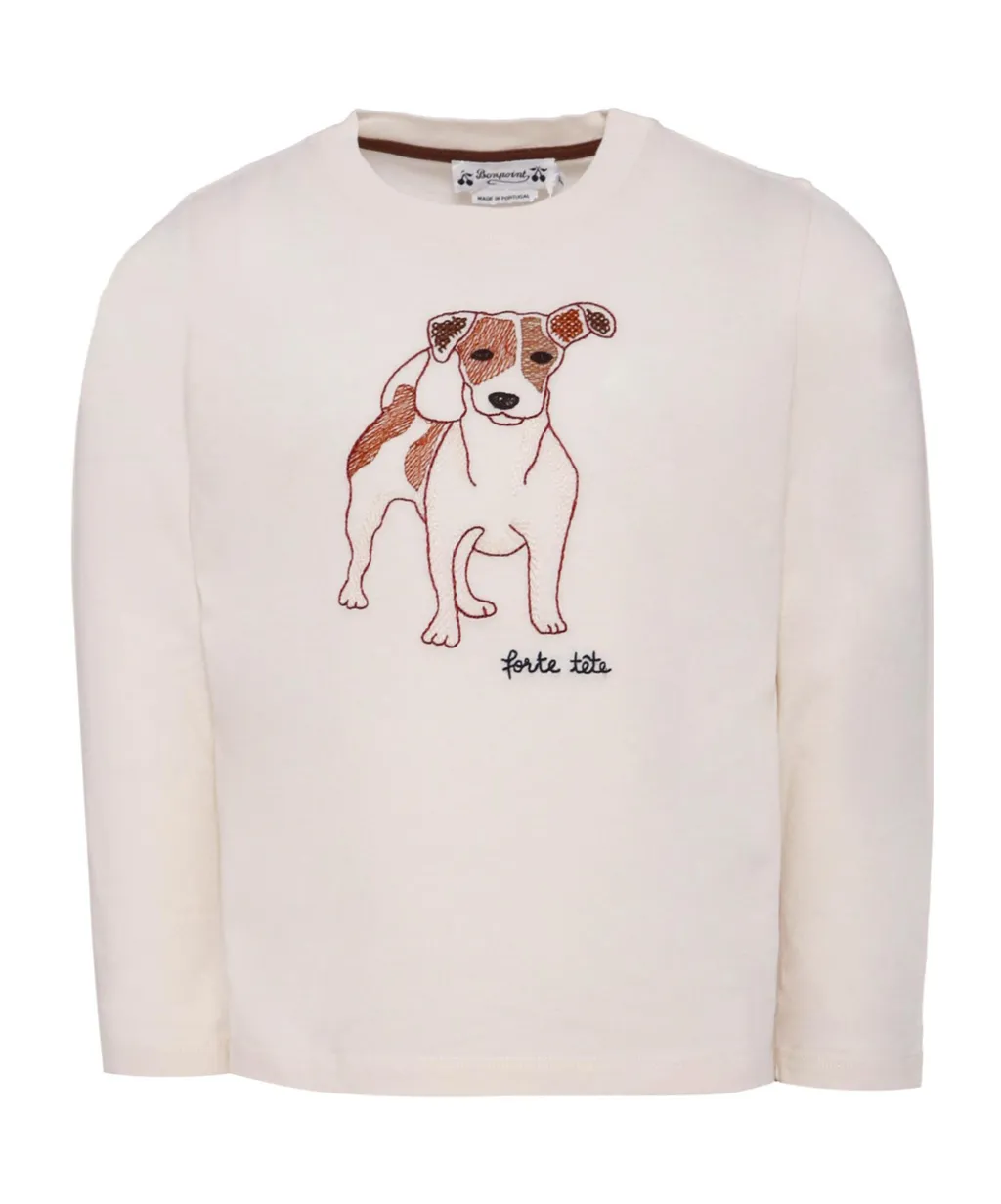 Dog-Print Long-Sleeve Sweatshirt