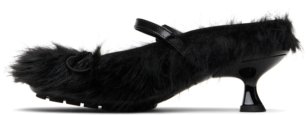 60Mm Fur-Trimmed Buckle Mules