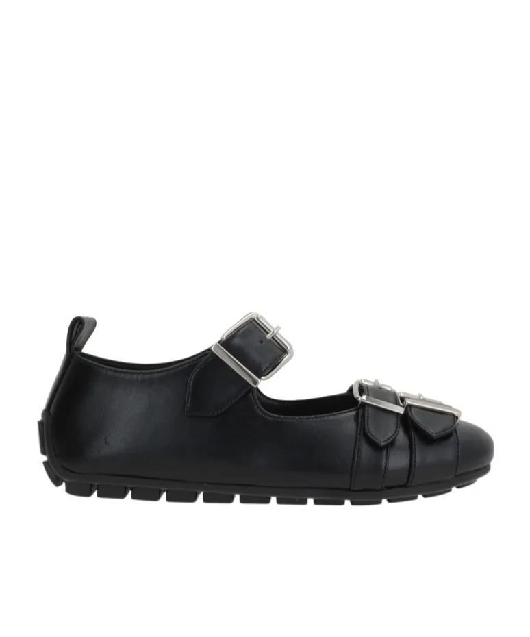 Simone Rocha Buckle Detailed Round-Toe Flats