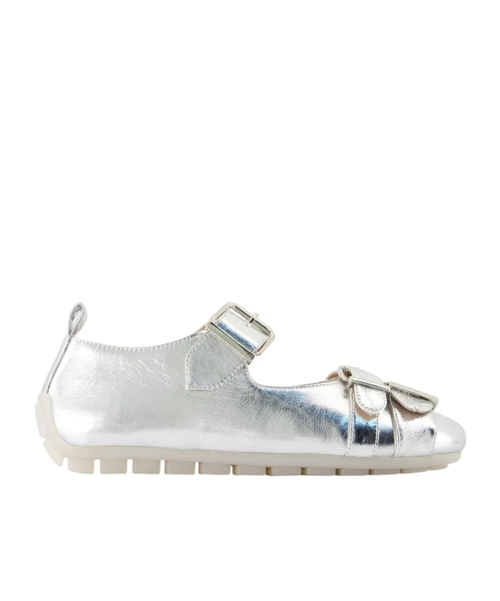 Buckle-Detail Ballet Flats