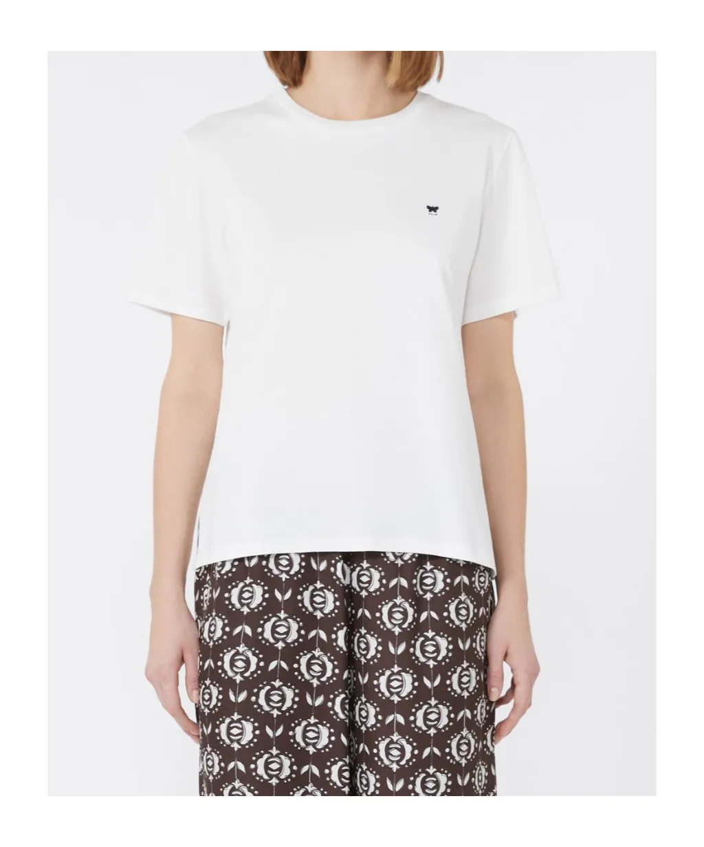 Weekend Max Mara Butterfly Logo Embroidered Crewneck T-Shirt