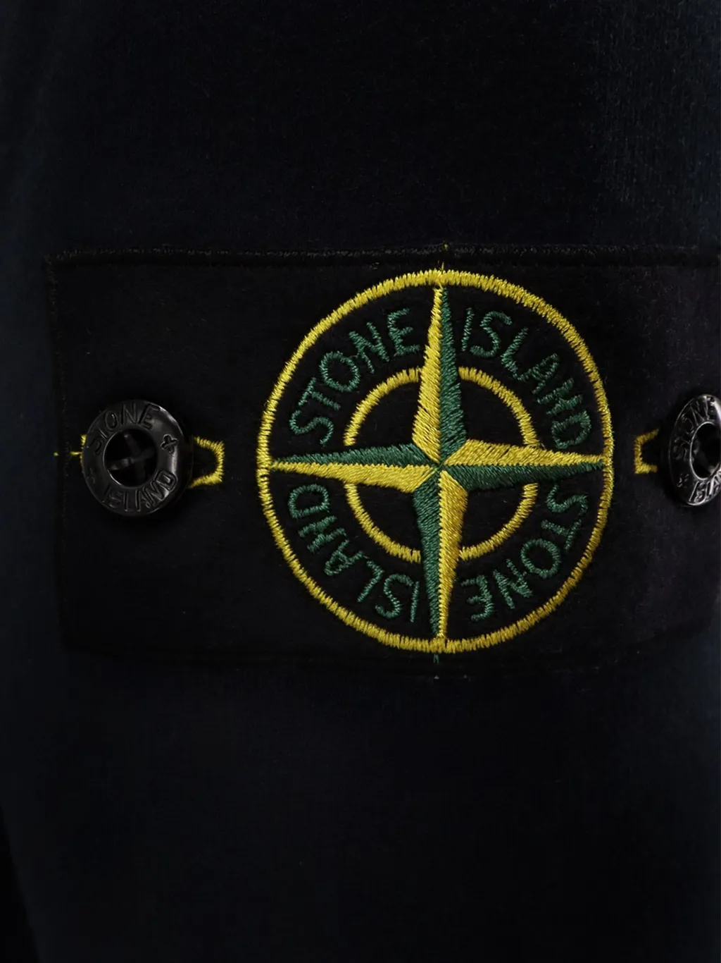 Stone Island Logo Patch Zip-Up Hoodie