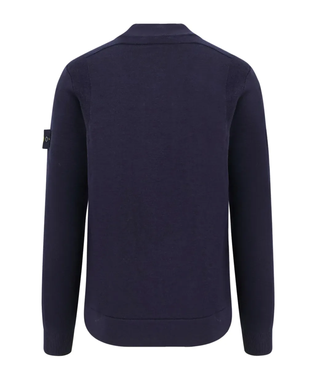 Stone Island High-Neck Zipped Knit Cardigan