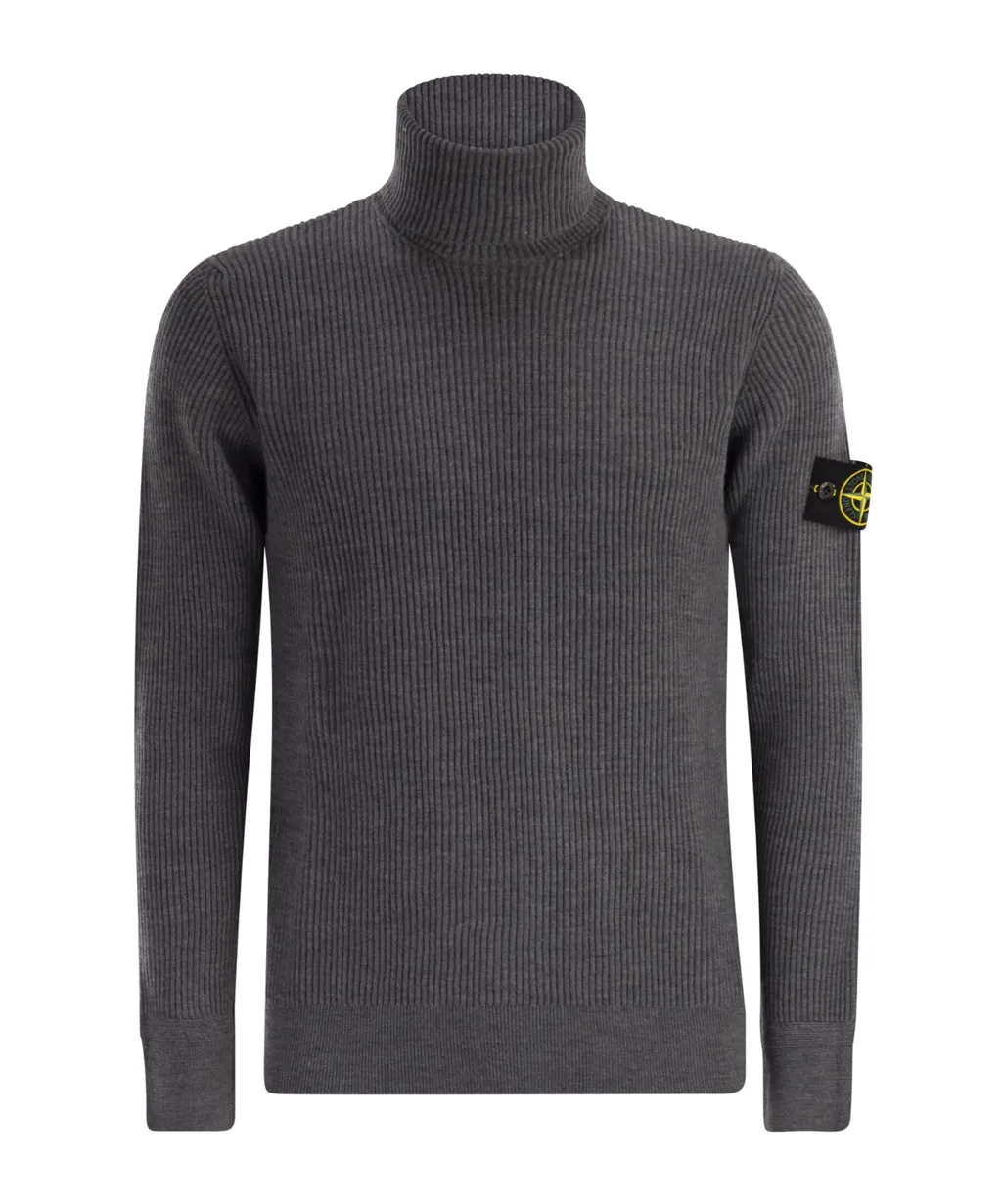 Ribbed Turtleneck Sweater