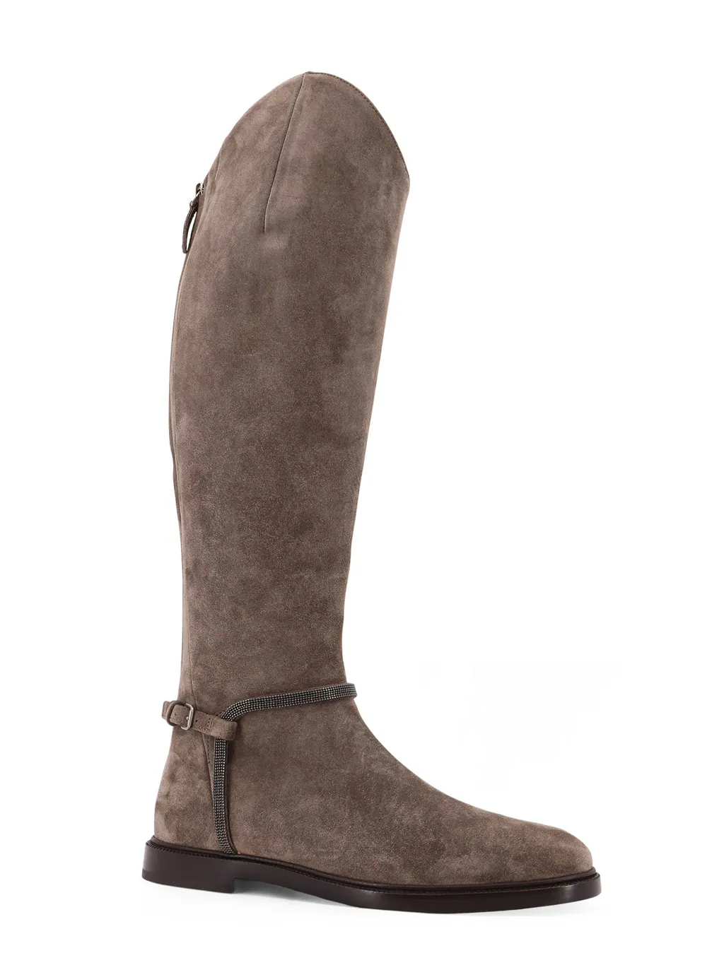 Suede Buckled Boots