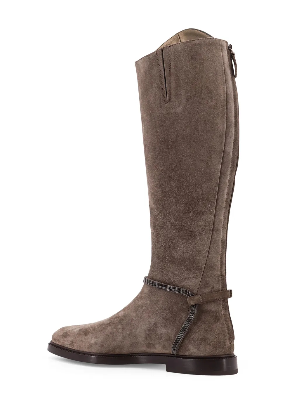 Suede Buckled Boots