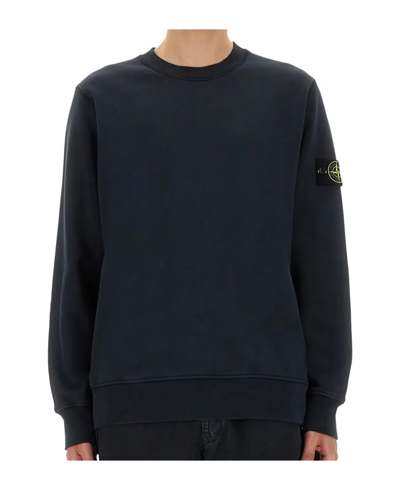 Stone Island Logo Patch Crewneck Sweatshirt