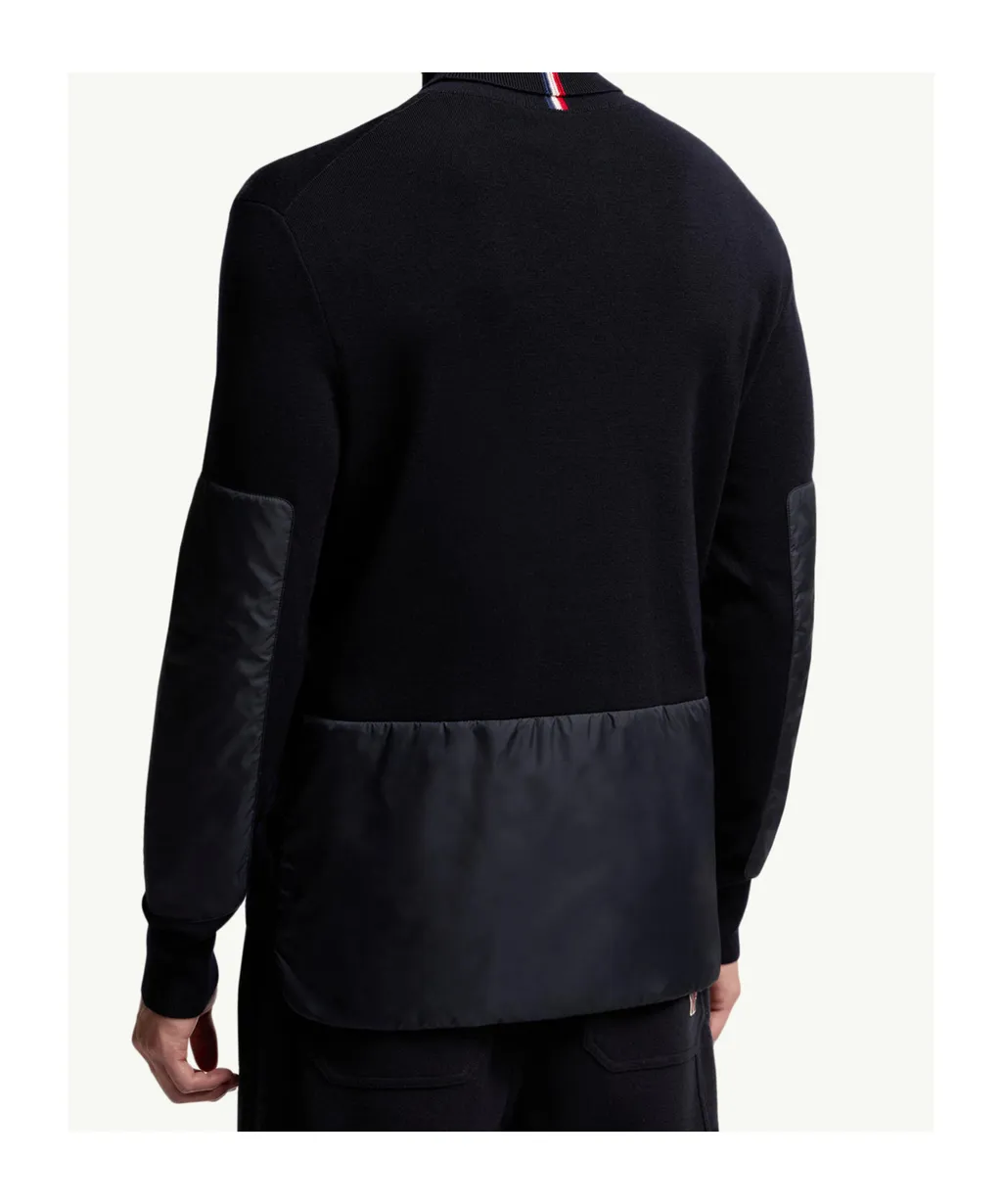 Moncler Grenoble Logo Embroidered Polo Neck Jumper