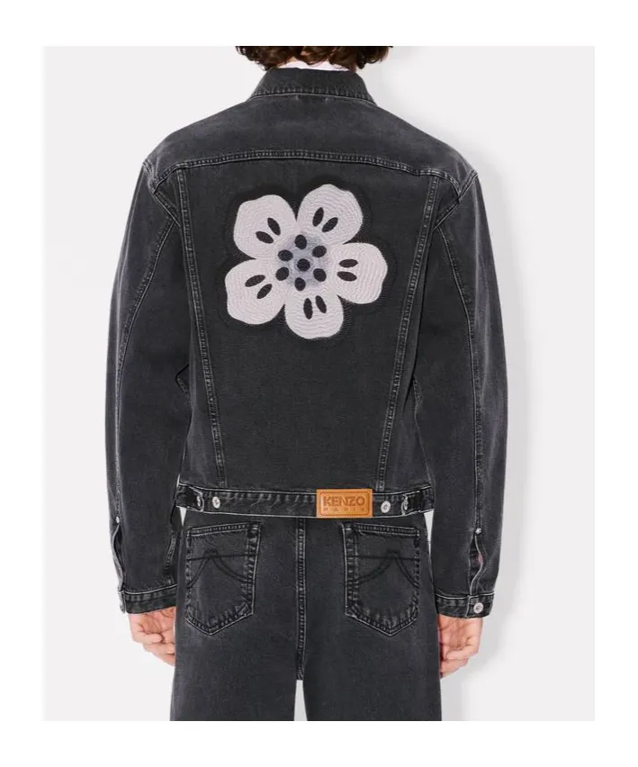 Kenzo Collared Button-Up Denim Jacket