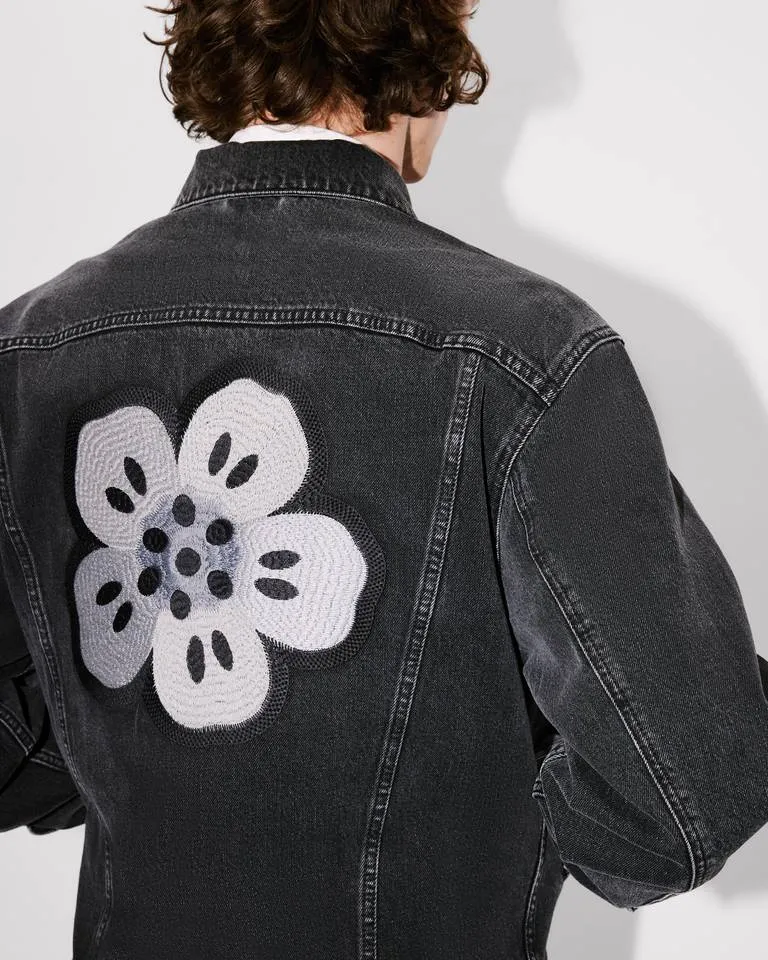 Kenzo Collared Button-Up Denim Jacket