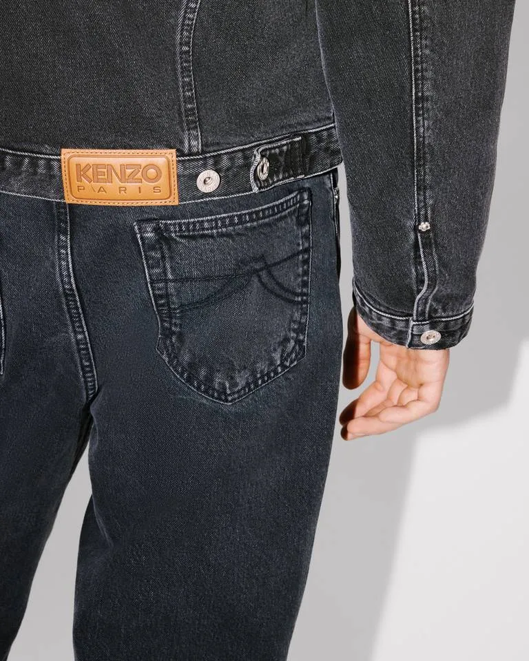 Kenzo Collared Button-Up Denim Jacket