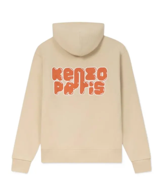 Embroidered Full-Zip Hoodie In Cotton Kenzo Elephant Logo