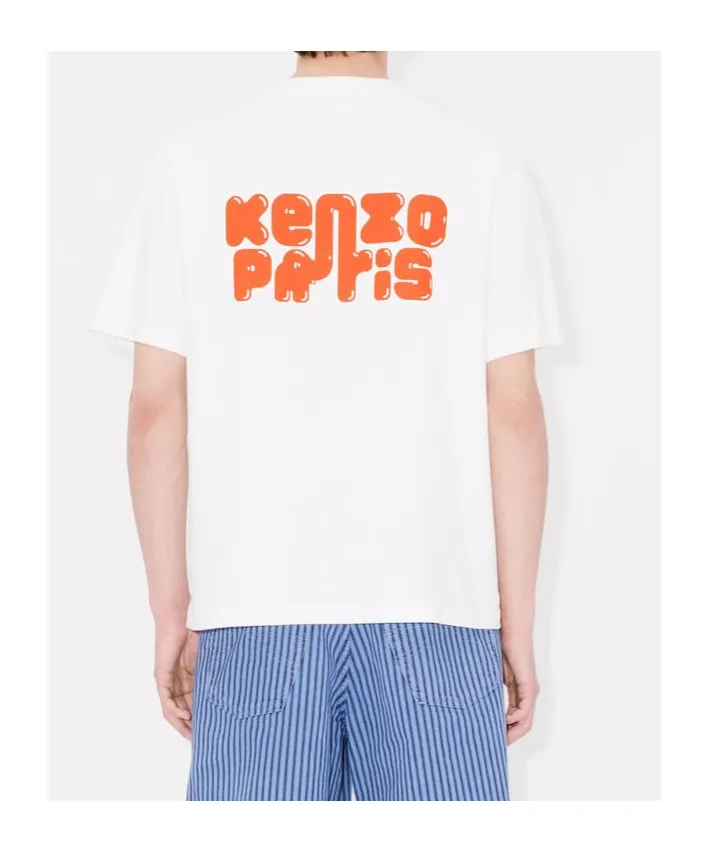 Oversized T-Shirt In Cotton Kenzo Elephant Logo