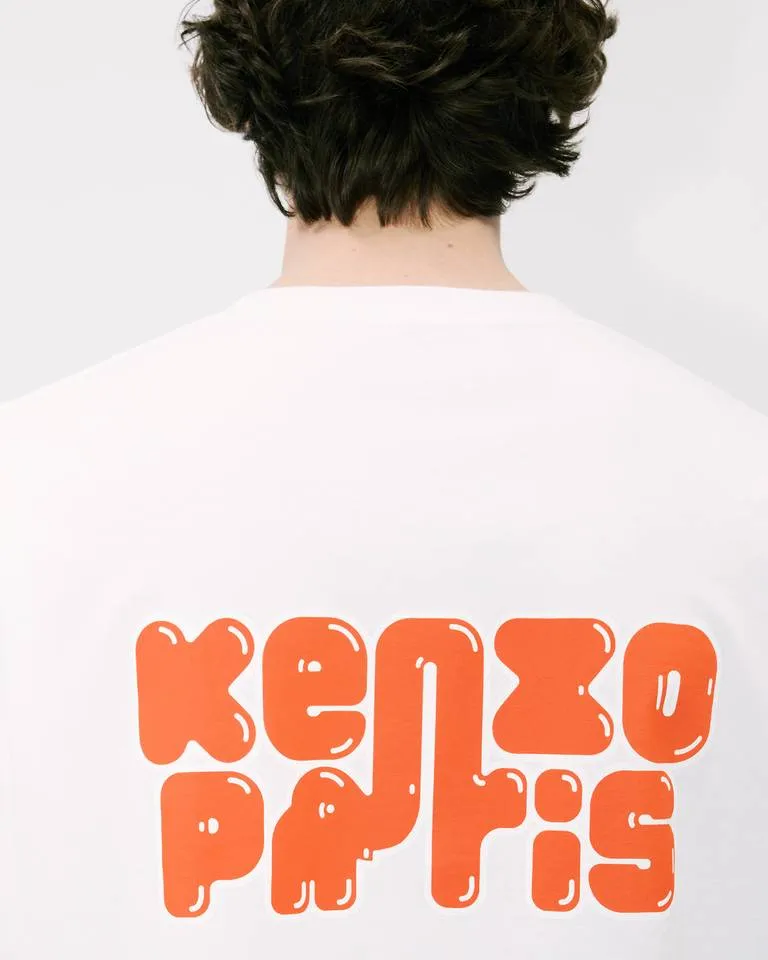 Oversized T-Shirt In Cotton Kenzo Elephant Logo
