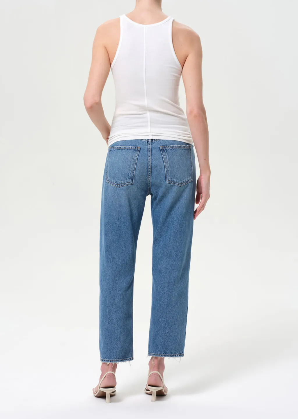 Agolde 90's Distressed Straight-Leg Jeans