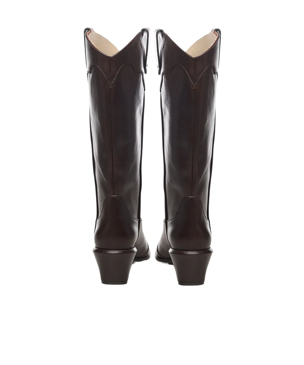 Paris Texas Ebony Square-Toe Boots