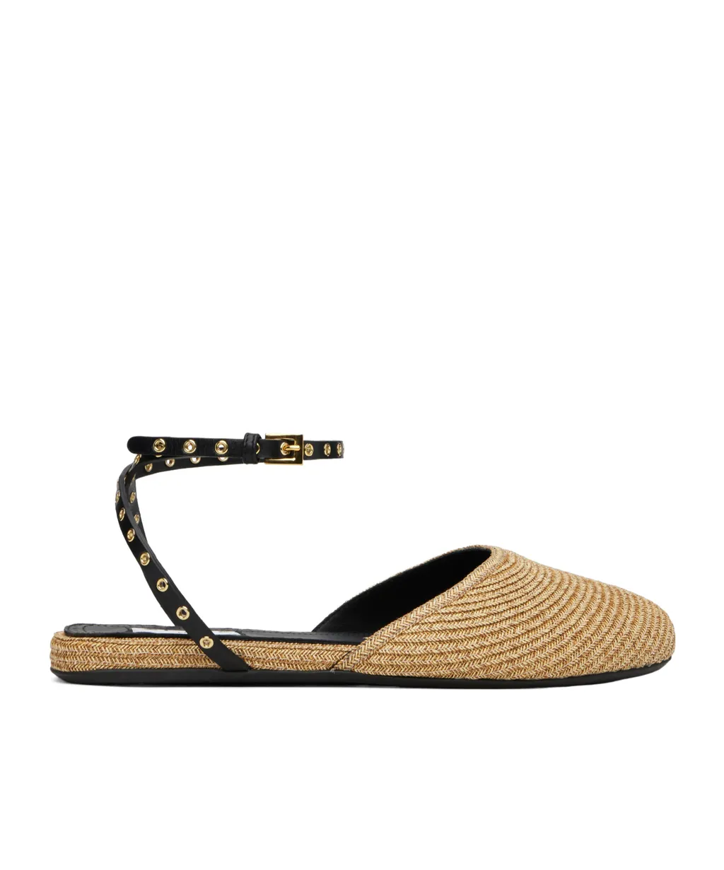 Paper Straw Ballet Flats