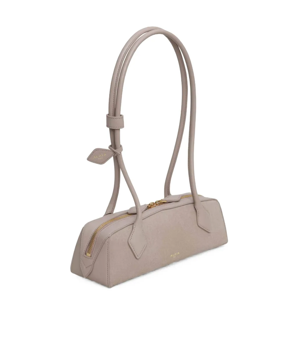 Le Teckel Small Bi-Material Bag In Leather