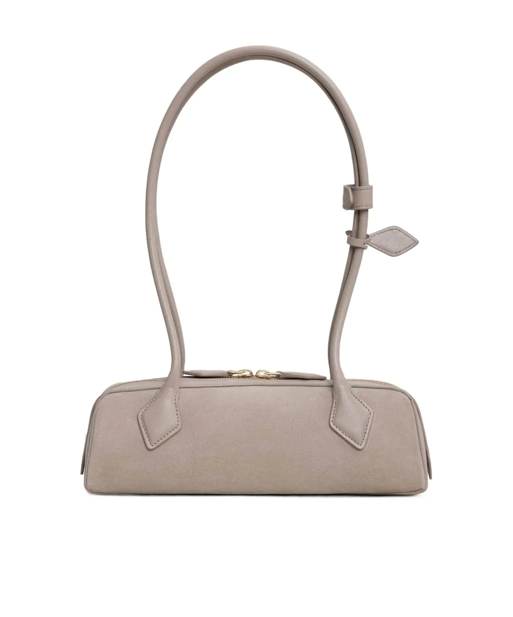 Le Teckel Small Bi-Material Bag In Leather