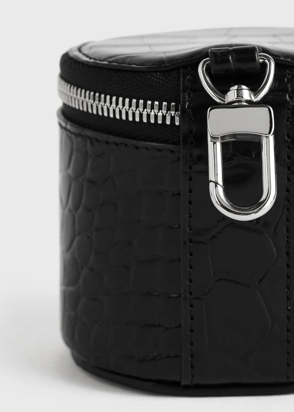 Crocodile-Embossed Jewelry Box