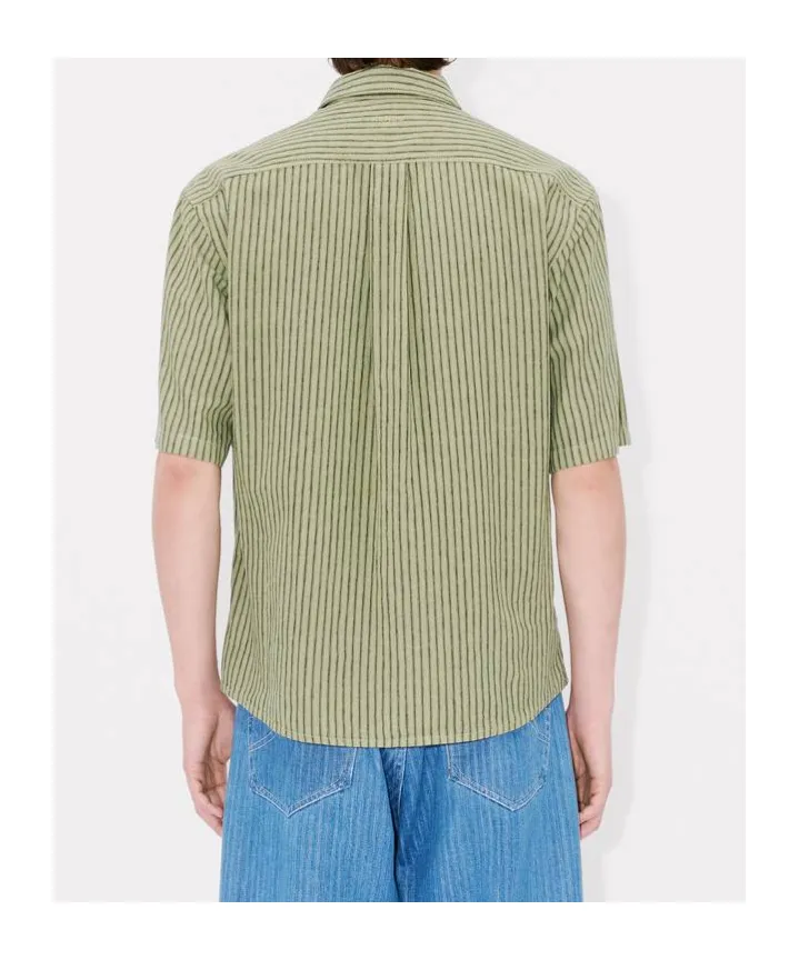 Short Sleeve Shirt In Cotton Linen Kenzo Coast Lines