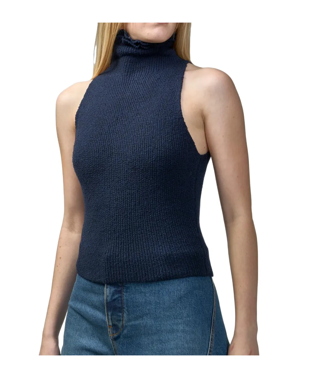 AlaÏA Halter Tweed Knitted Top