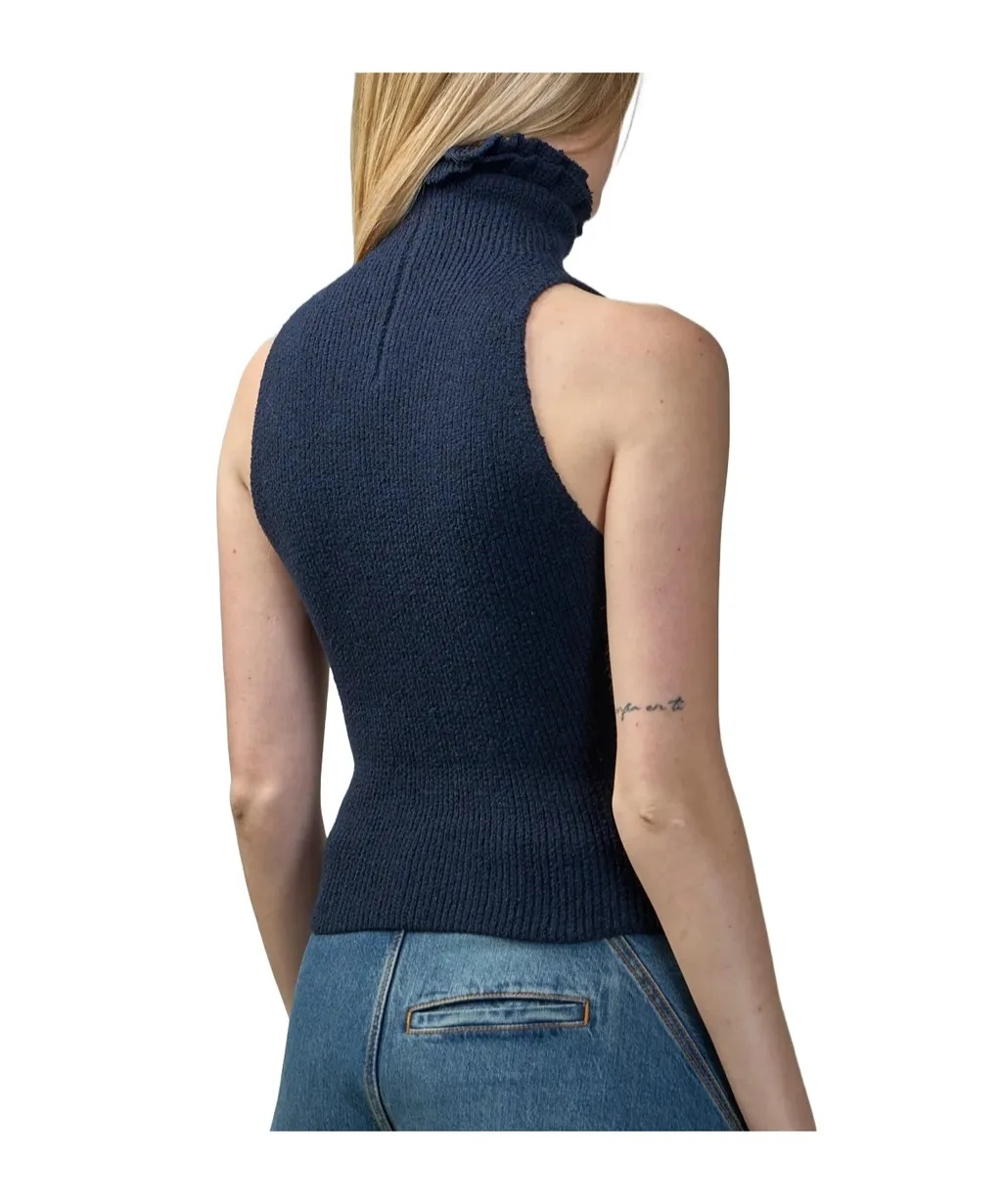 AlaÏA Halter Tweed Knitted Top