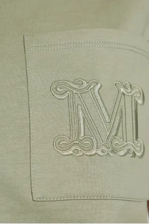 Max Mara Logo Embroidered Pocket Crewneck T-Shirt