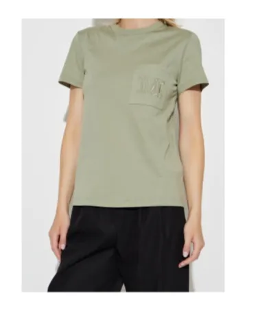 Max Mara Logo Embroidered Pocket Crewneck T-Shirt