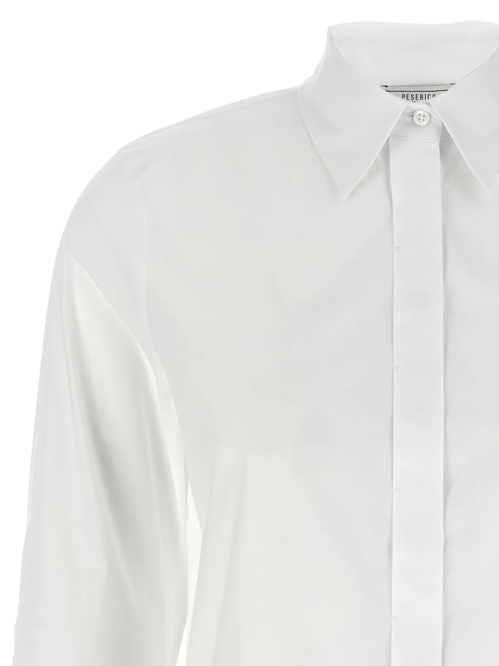 Peserico Cuff Detailed Long-Sleeved Shirt