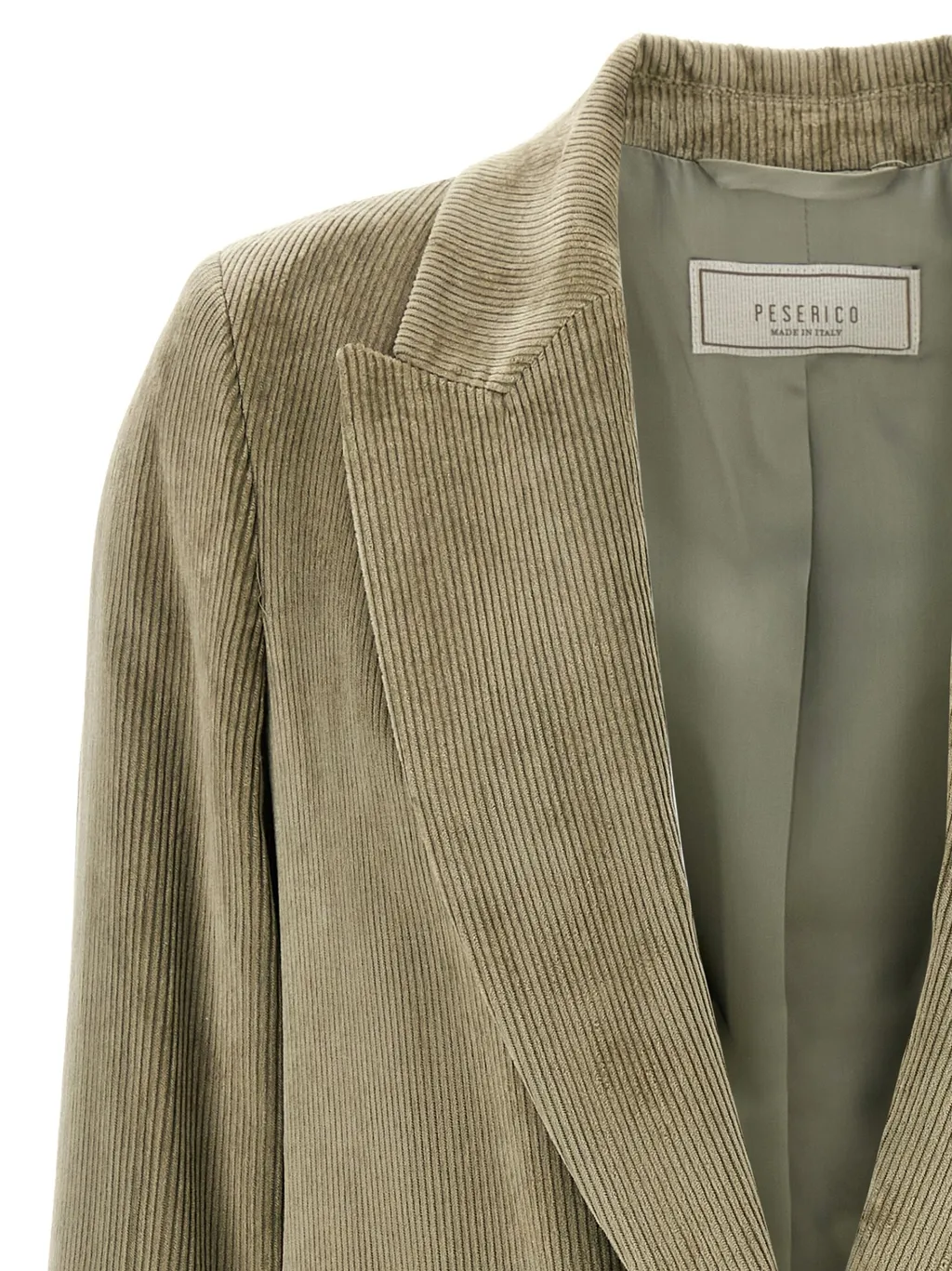 Peserico Single-Breasted Ribbed Velvet Blazer