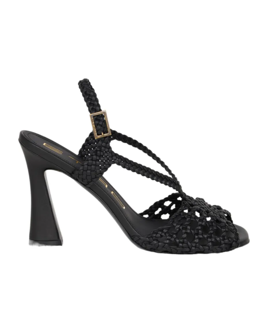 Etro Braided Ankle-Strap Heeled Sandals