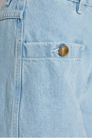 Wide-Fit Denim Jeans With Tab Detail