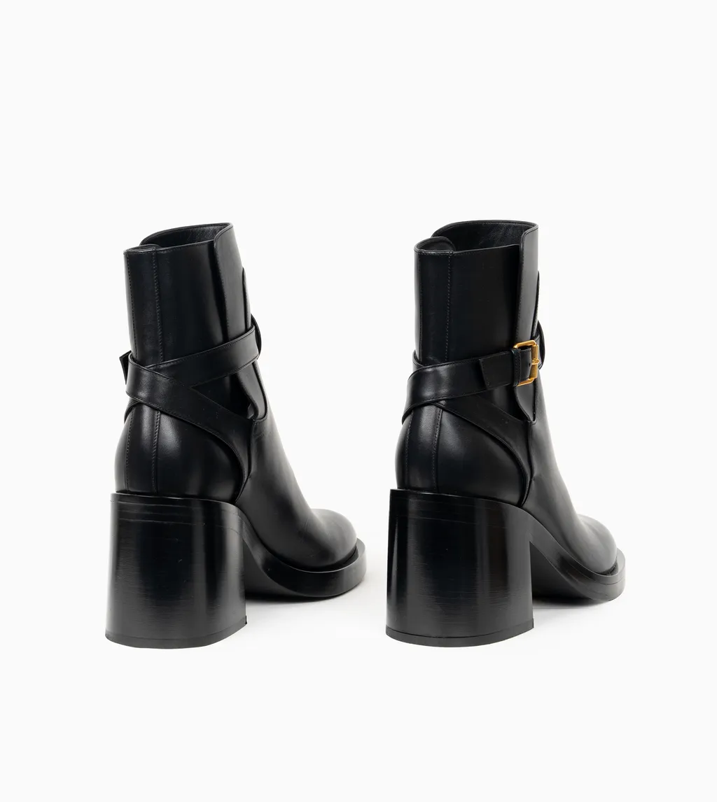 Valentino Vlogo Signature Block Heel Ankle Boots