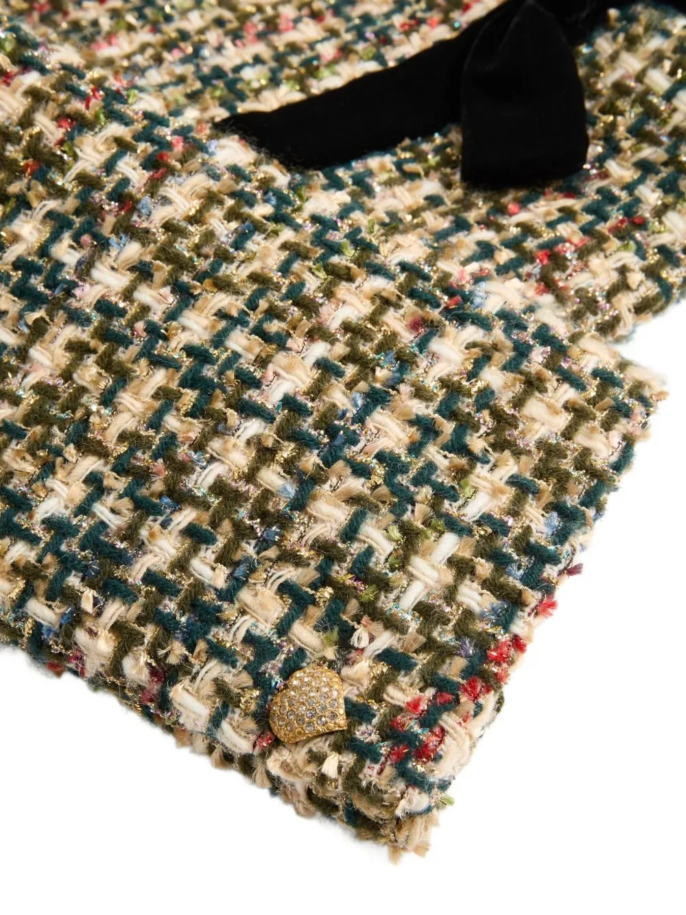 Valentino	Bow Detailed Crewneck Tweed Jacket