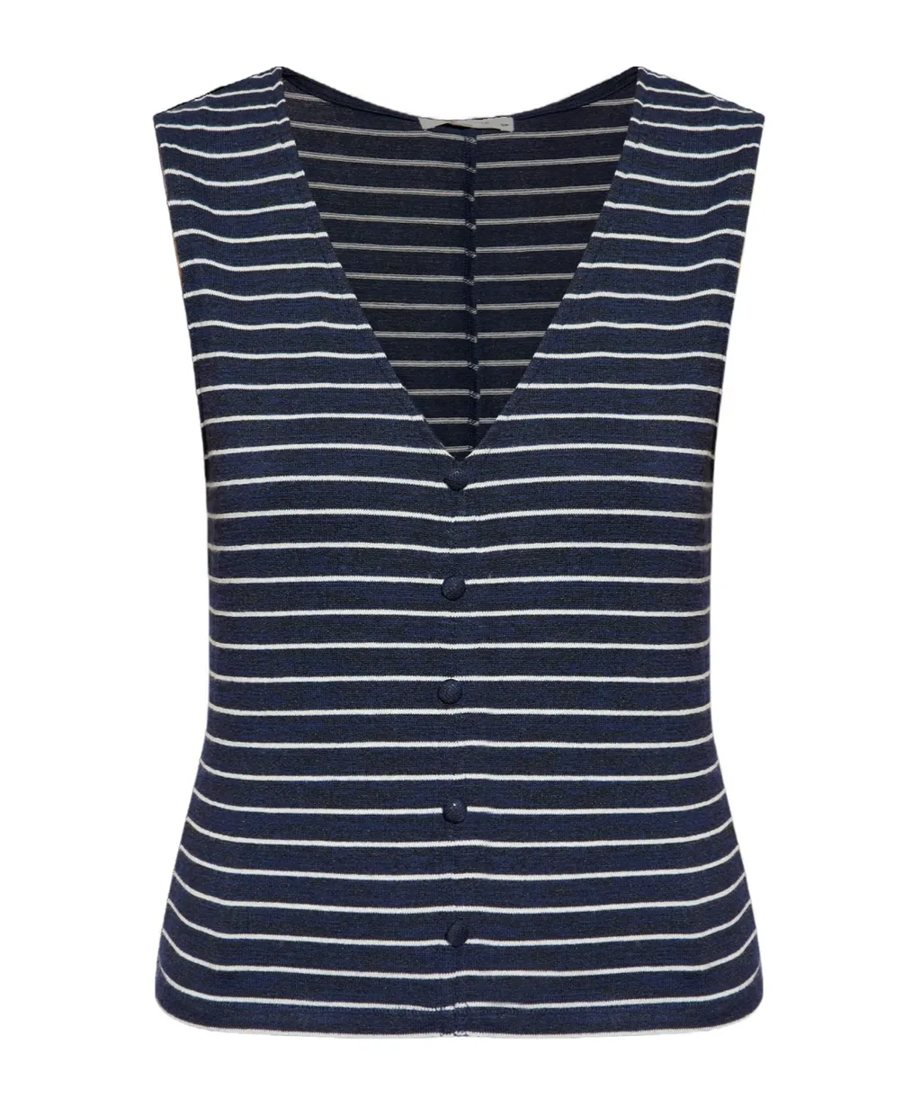 Striped Button-Up Top