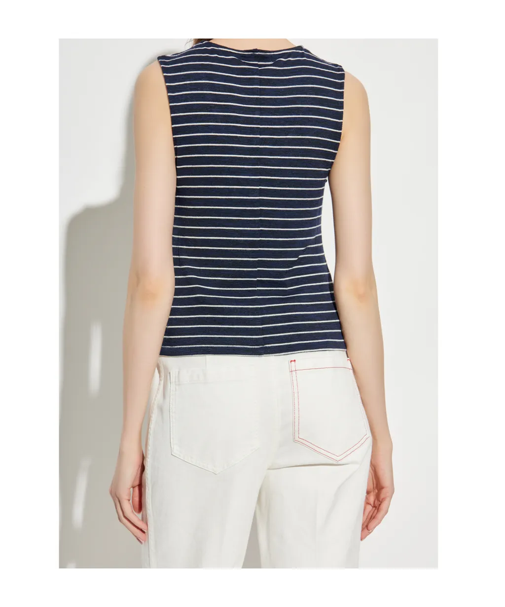 Striped Button-Up Top