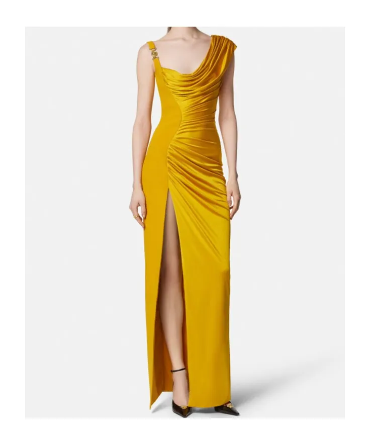 Versace Medusa '95 Draped Satin Gown