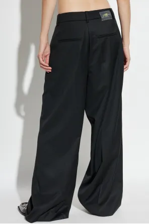 Black Cross-Over Trousers