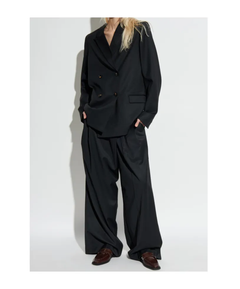 Black Cross-Over Trousers
